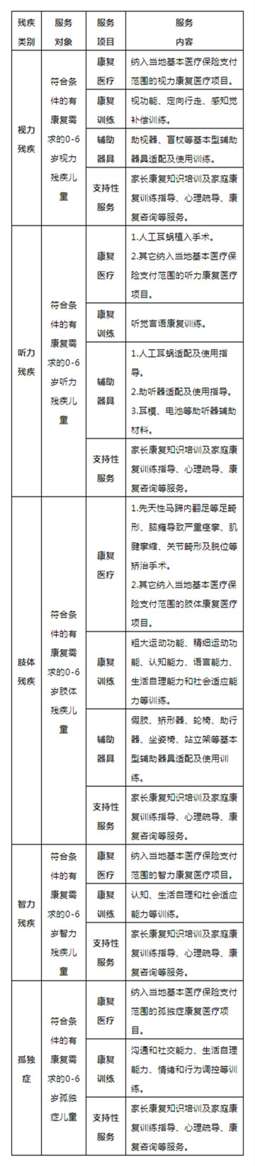 2019殘疾人服務目錄