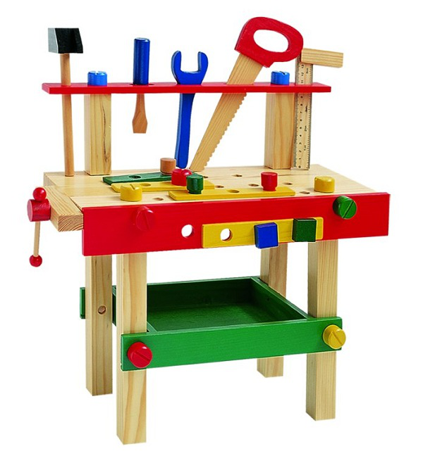 Children's woodworking console