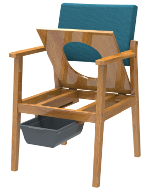 Solid wood toilet chair for the elderly-