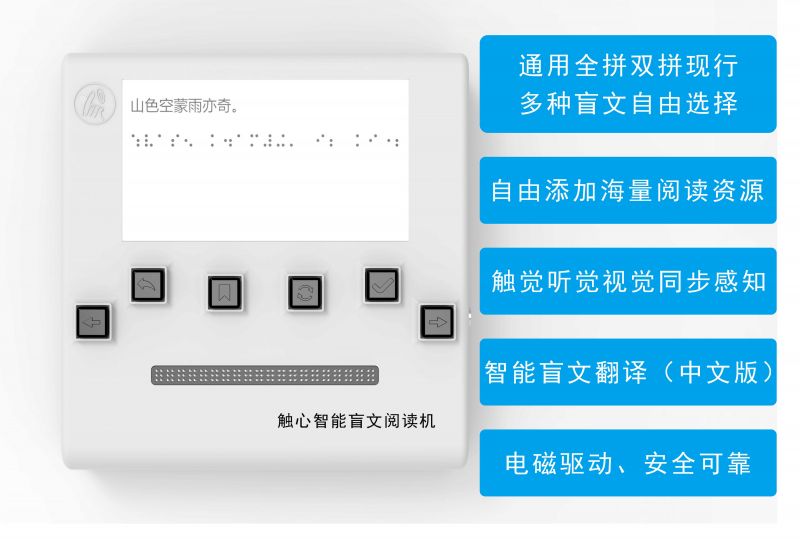 Heart Touching Intelligent Chinese Braille Reader-