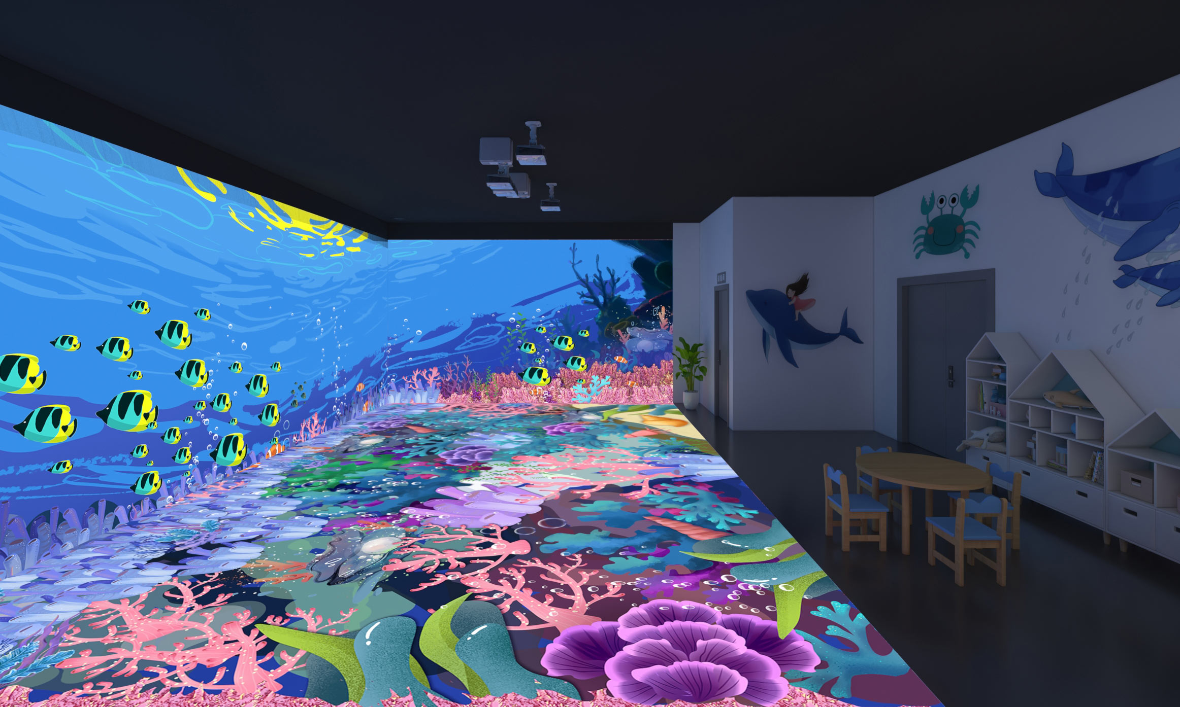 沉浸式全身體感互動(dòng)干預(yù)系統(tǒng)