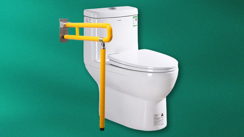 Foldable toilet armrest-