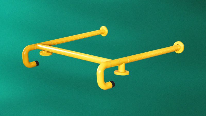 Barrier-free non-slip washbasin handrail-