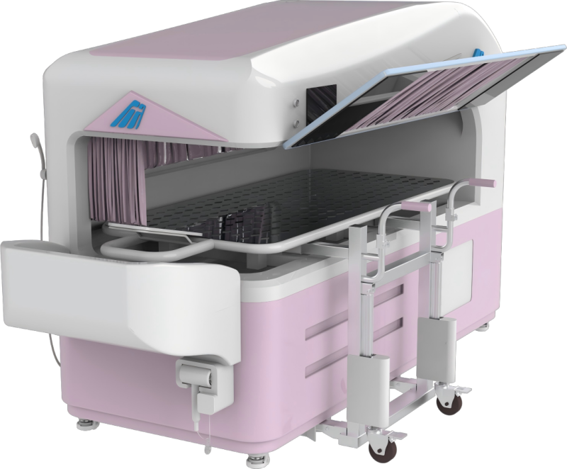 Barrier-free assisted bathing machine-